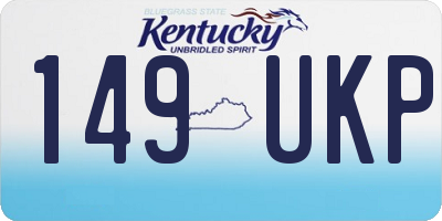 KY license plate 149UKP