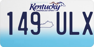 KY license plate 149ULX