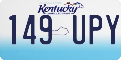 KY license plate 149UPY