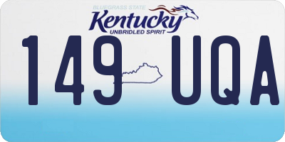 KY license plate 149UQA