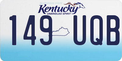 KY license plate 149UQB