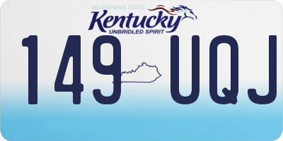 KY license plate 149UQJ