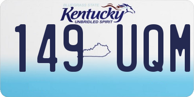 KY license plate 149UQM