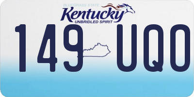 KY license plate 149UQO