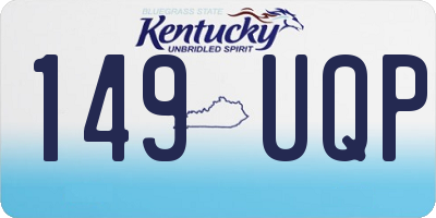 KY license plate 149UQP
