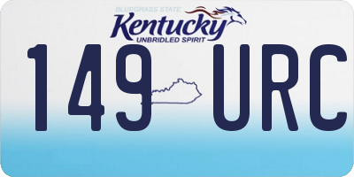 KY license plate 149URC