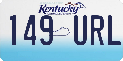 KY license plate 149URL