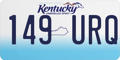 KY license plate 149URQ