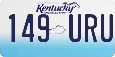 KY license plate 149URU