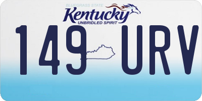 KY license plate 149URV