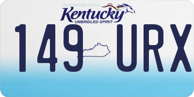 KY license plate 149URX