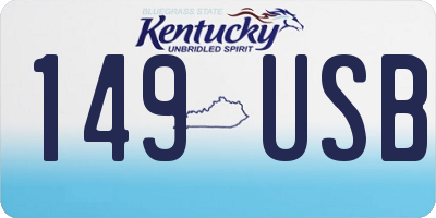 KY license plate 149USB