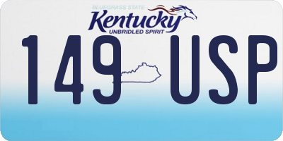 KY license plate 149USP