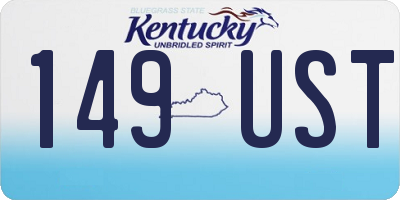 KY license plate 149UST