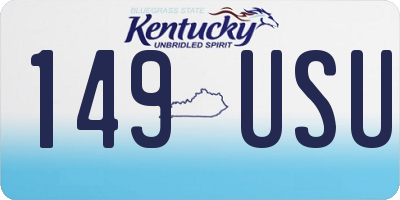 KY license plate 149USU