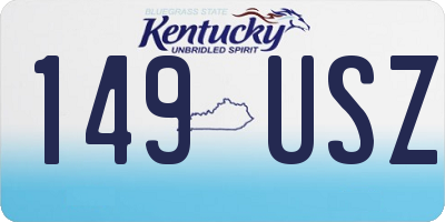 KY license plate 149USZ