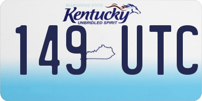 KY license plate 149UTC