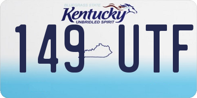 KY license plate 149UTF