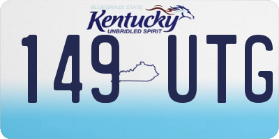 KY license plate 149UTG