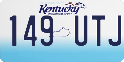 KY license plate 149UTJ