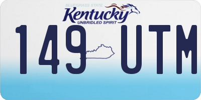 KY license plate 149UTM