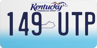 KY license plate 149UTP