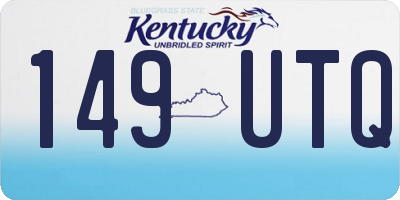 KY license plate 149UTQ