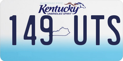 KY license plate 149UTS