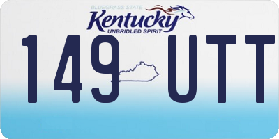 KY license plate 149UTT