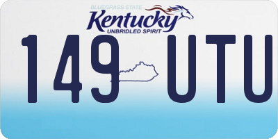 KY license plate 149UTU