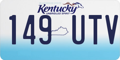 KY license plate 149UTV