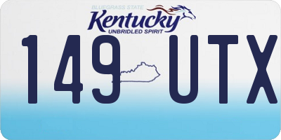 KY license plate 149UTX