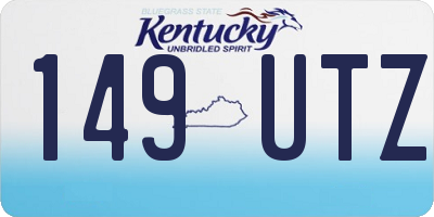 KY license plate 149UTZ