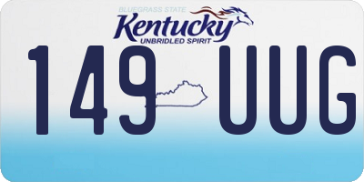KY license plate 149UUG