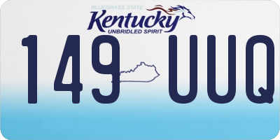 KY license plate 149UUQ