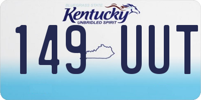 KY license plate 149UUT