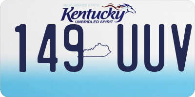 KY license plate 149UUV