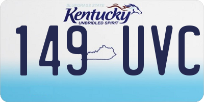 KY license plate 149UVC