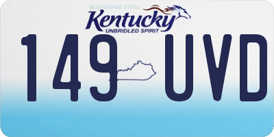 KY license plate 149UVD