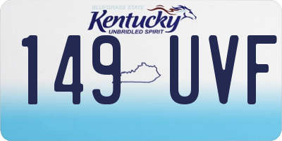 KY license plate 149UVF