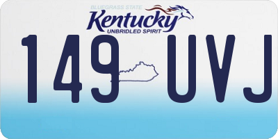 KY license plate 149UVJ