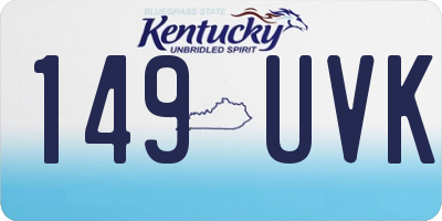 KY license plate 149UVK