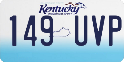 KY license plate 149UVP