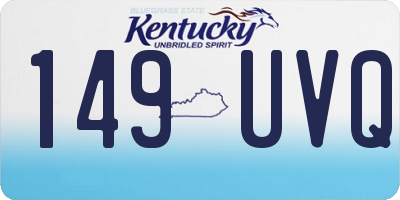 KY license plate 149UVQ