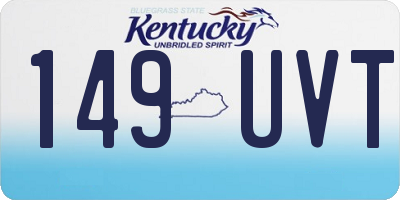 KY license plate 149UVT