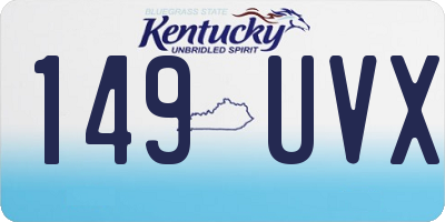 KY license plate 149UVX