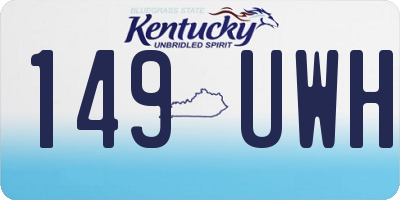 KY license plate 149UWH