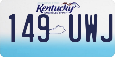 KY license plate 149UWJ