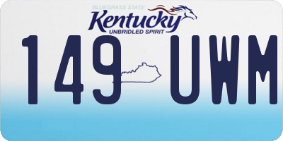 KY license plate 149UWM