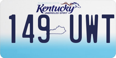 KY license plate 149UWT